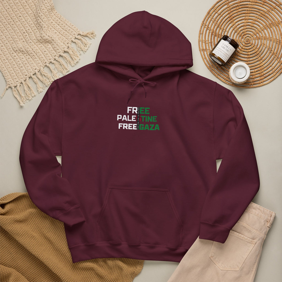 Free Palestine Free Gaza Hoodie – Solidarity Protest Pullover