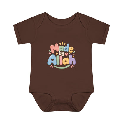 Made by Allah Baby Bodysuit — Pastel Islamic Newborn Onesie