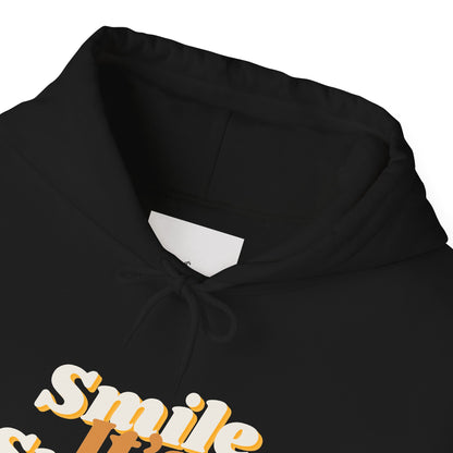 Smile It's Sunnah Hoodie — Retro Yellow Script Hoodie