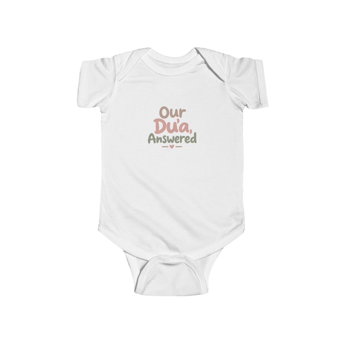 Infant Bodysuit — "Our Dua, Answered" Baby Onesie (Muslim Newborn Gift)