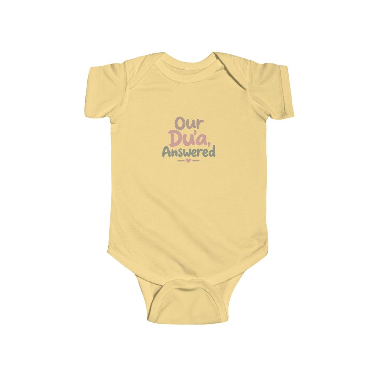Infant Bodysuit — "Our Dua, Answered" Baby Onesie (Muslim Newborn Gift)