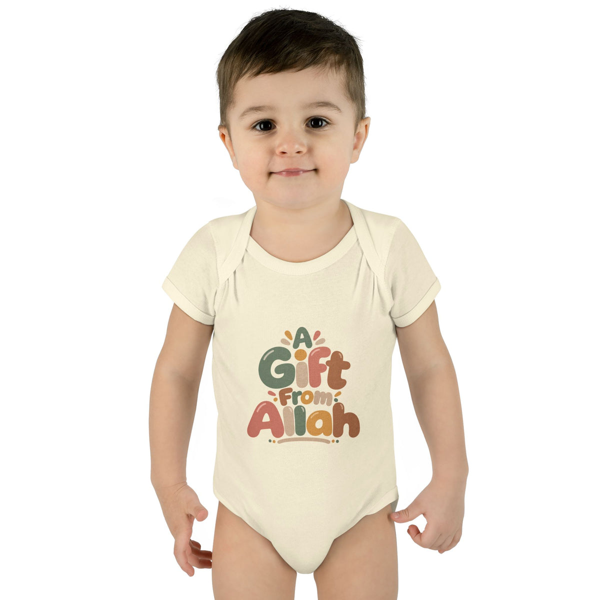 Infant Bodysuit — "A Gift From Allah" Baby Onesie, Islamic Newborn Gift