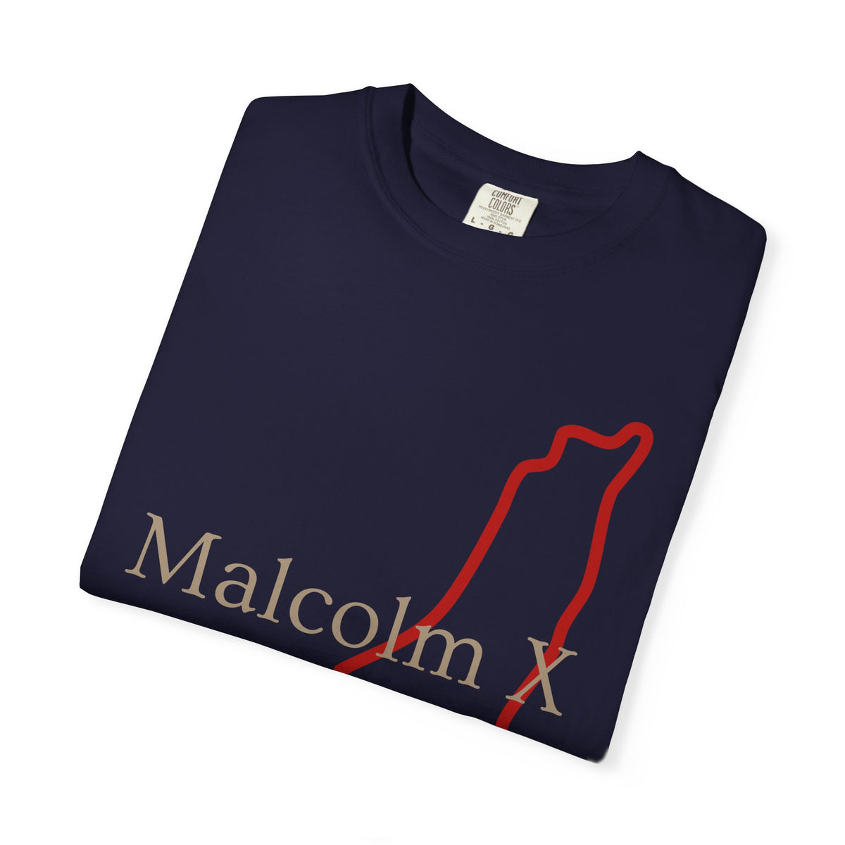 Malcolm X Palestine Quote Outline T-Shirt — Minimalist Palestine Solidarity Tee