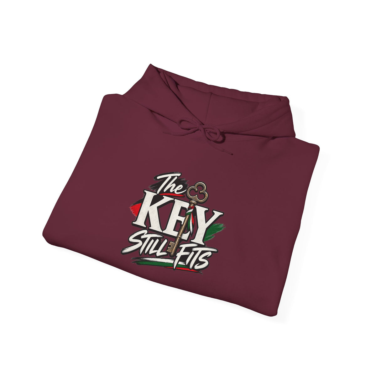 Hoodie — 'The Key Still Fits' Retro Script Logo Pullover