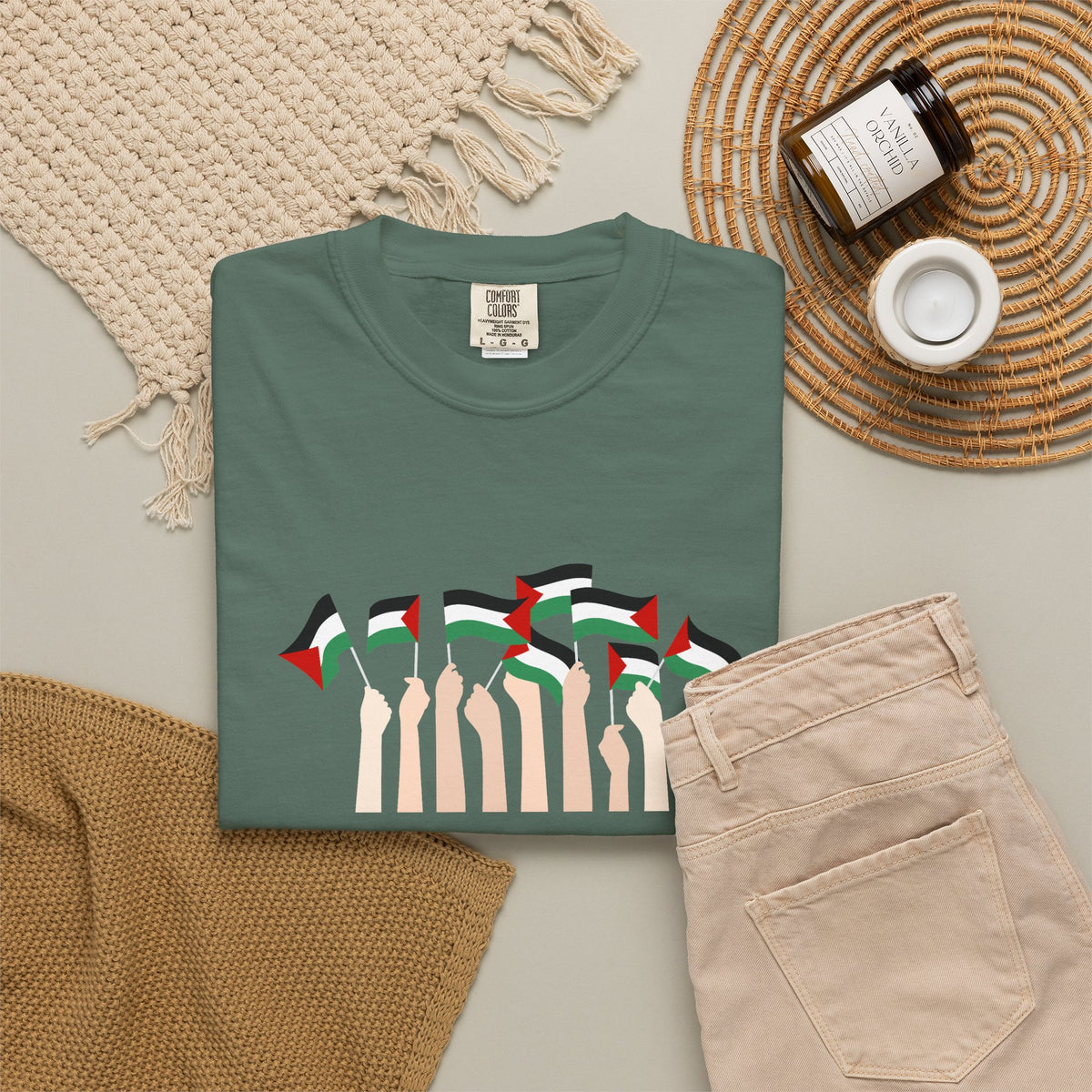 Palestine Flags T-Shirt — Minimal Graphic Tee
