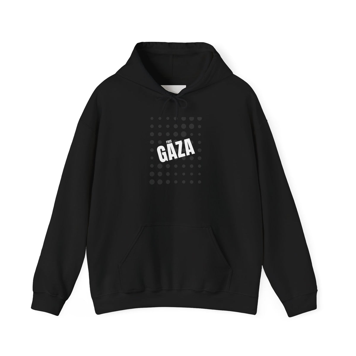 Gaza Solidarity Hoodie — Minimal Dot Grid Protest Sweatshirt