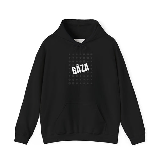 Gaza Solidarity Hoodie — Minimal Dot Grid Protest Sweatshirt