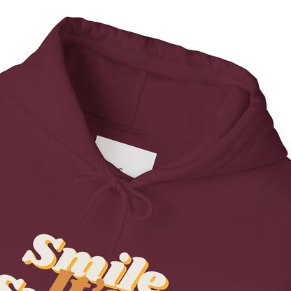 Smile It's Sunnah Hoodie — Retro Yellow Script Hoodie