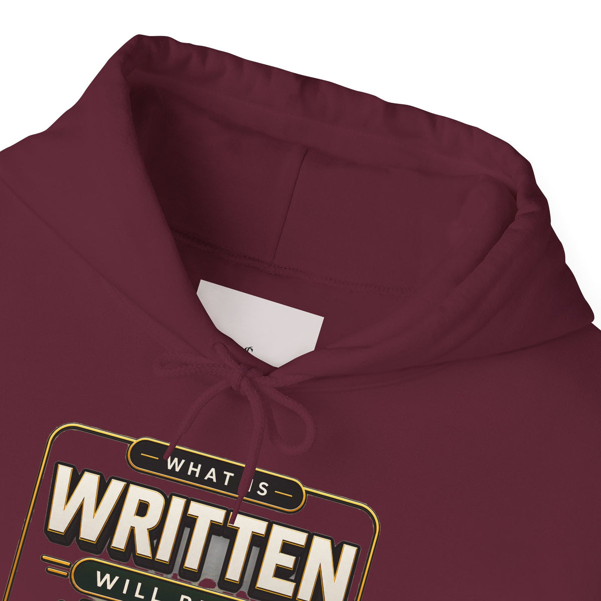 Hoodie - "What Is Written Will Reach You" Vintage Sign Graphic Hoodie