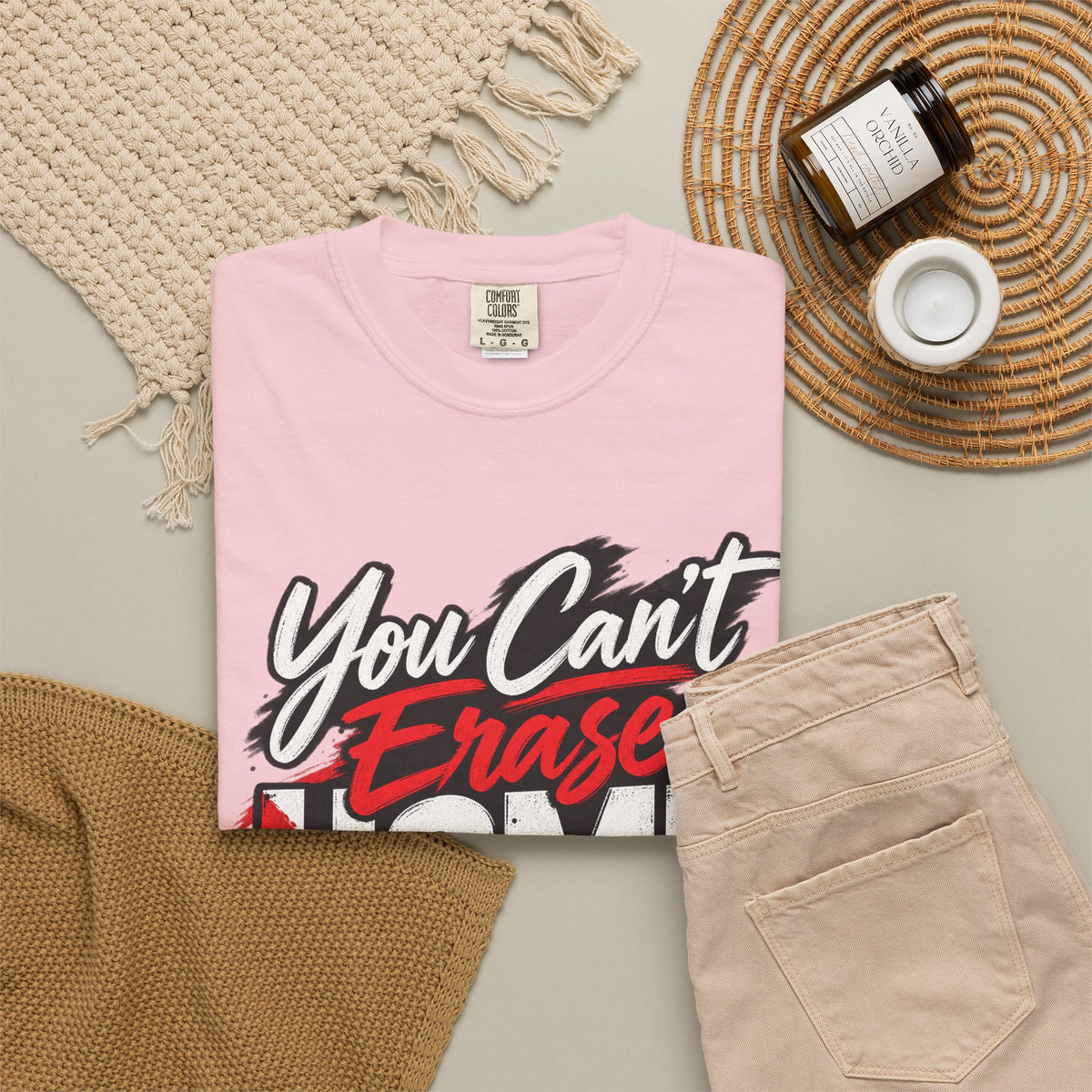 You Can't Erase Home T-Shirt — Palestine Solidarity Graphic Tee