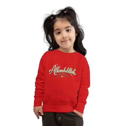 Toddler Sweatshirt — “Alhamdulillah for You” Cute Islamic Prayer Crewneck