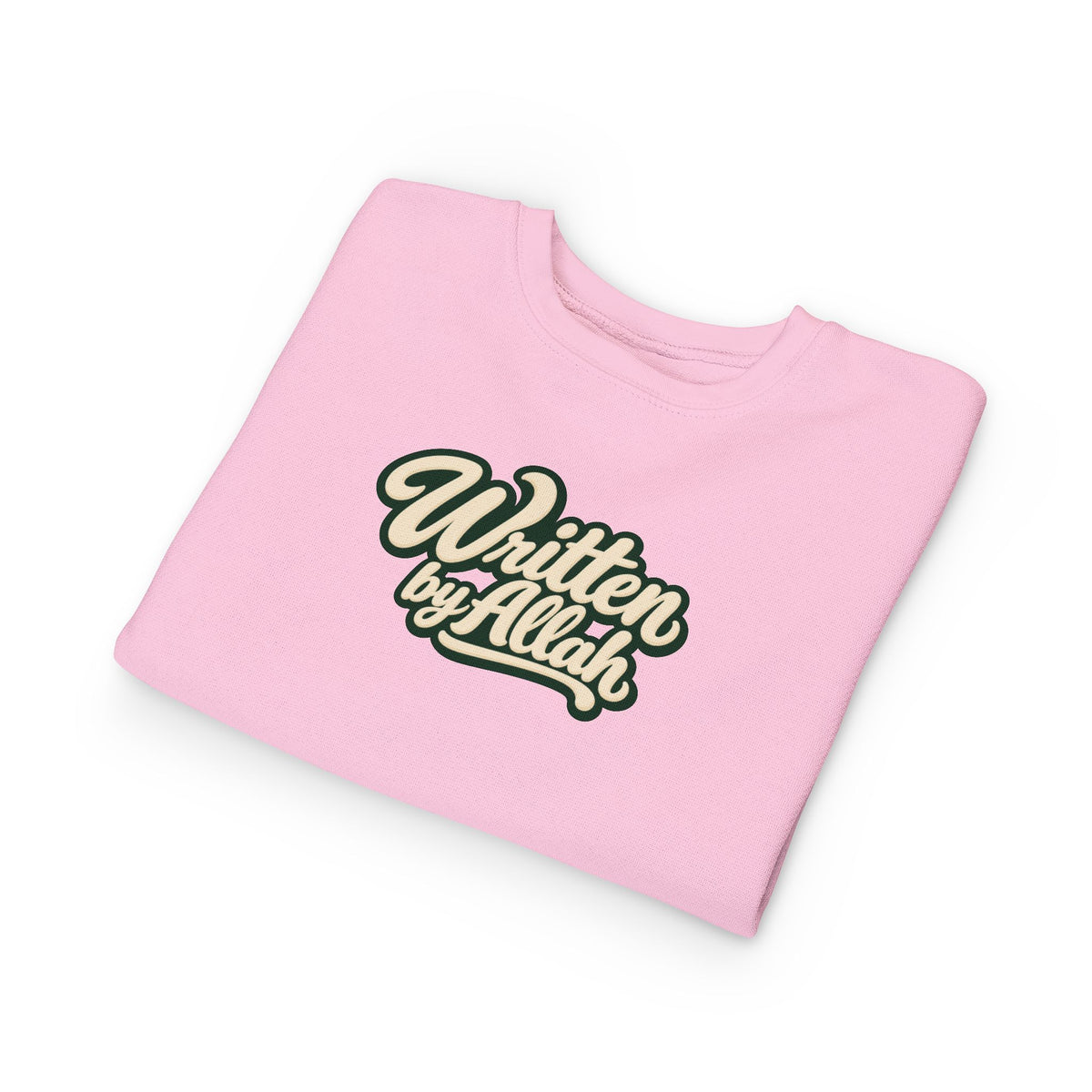 Toddler Sweatshirt - "Written by Allah" Cute Islamic Kids Crewneck, Nursery Gift for Muslim Toddlers