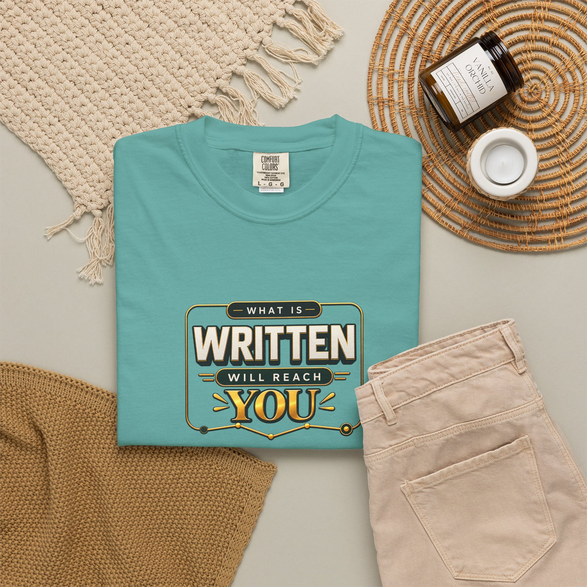 Inspirational 'Written Will Reach You' Graphic T-Shirt
