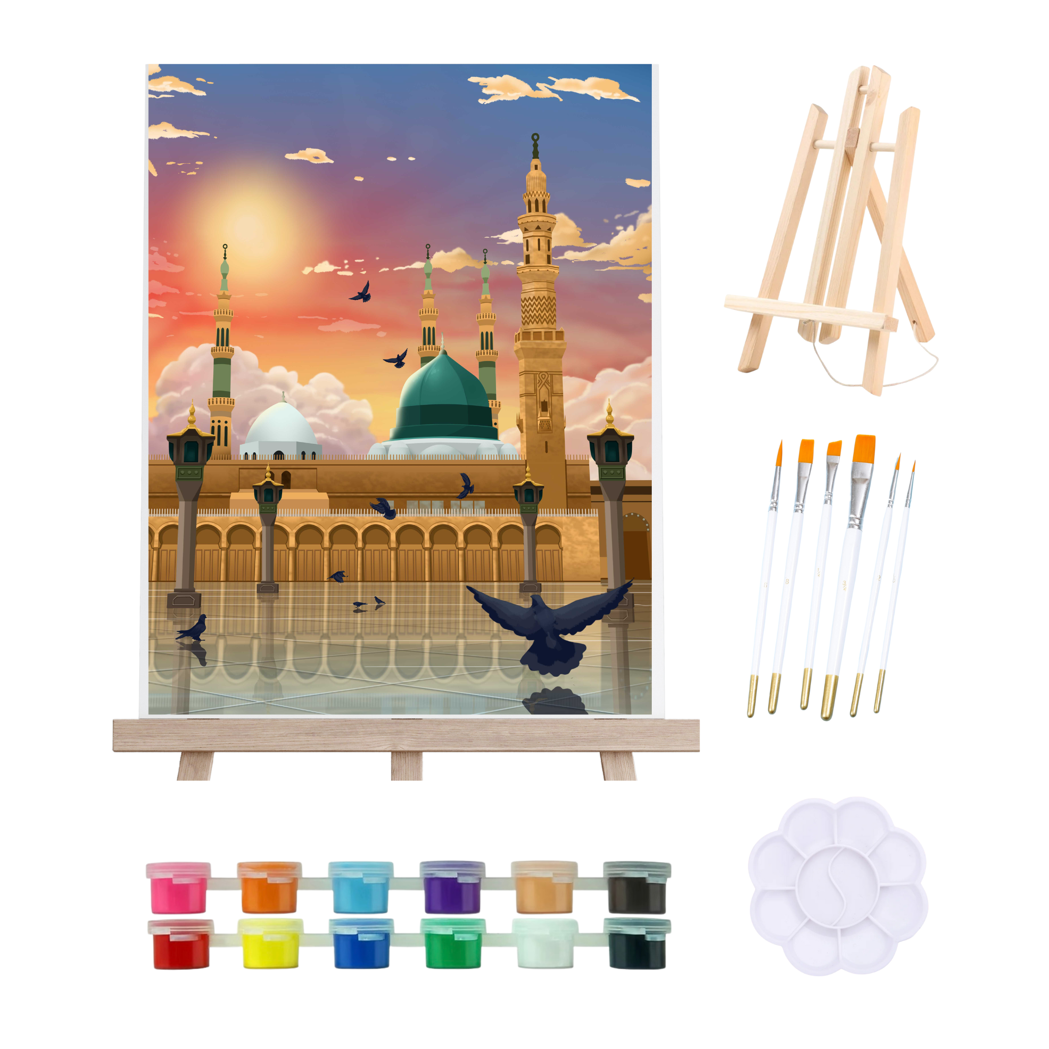 Masjid An-Nabawi Paint by Numbers Kit | Islamic paint by numbers | Islamic Painting | Islamic diy art |