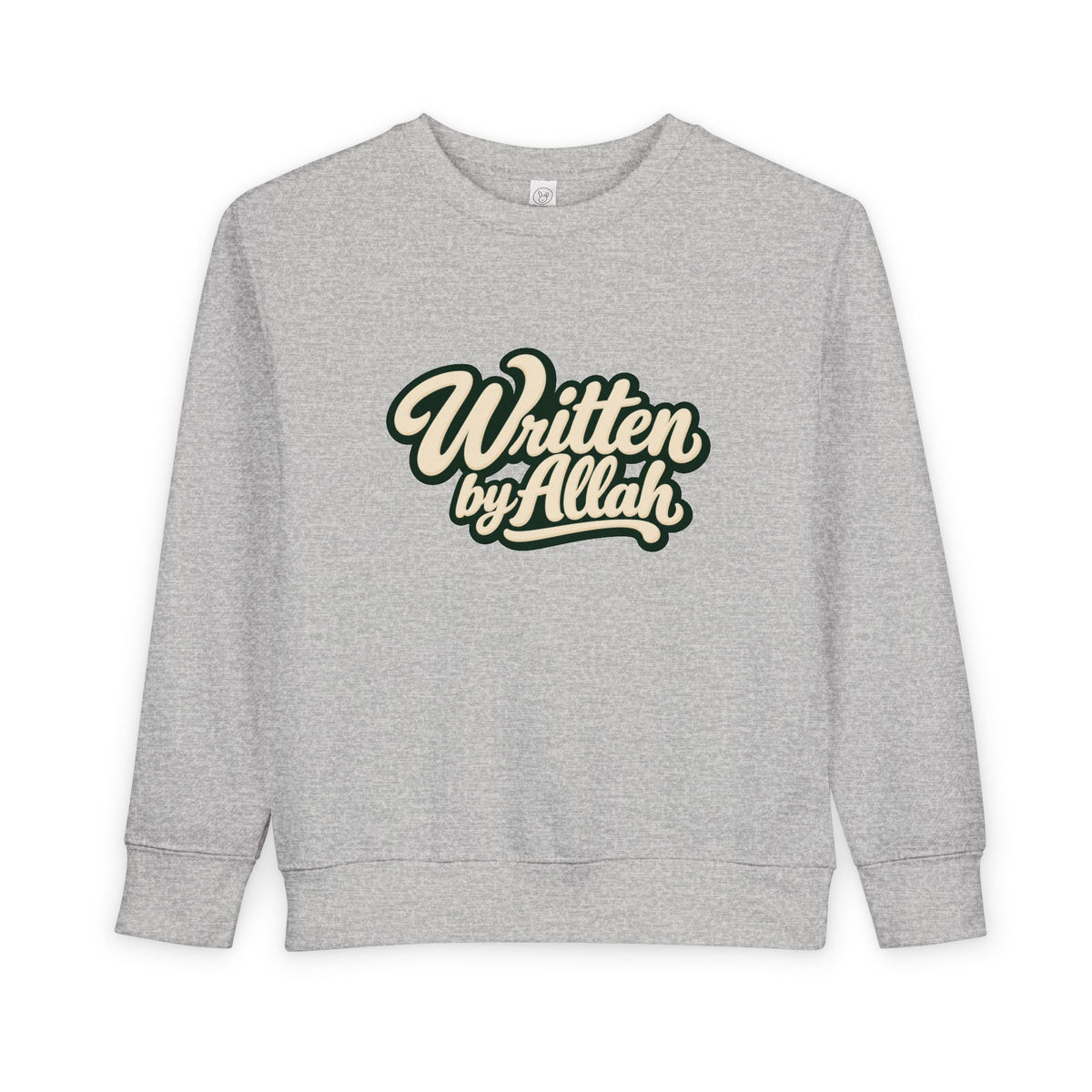 Toddler Sweatshirt - "Written by Allah" Cute Islamic Kids Crewneck, Nursery Gift for Muslim Toddlers