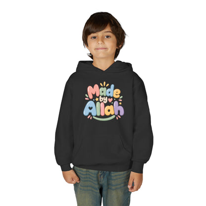 Youth Hoodie — "Made by Allah" Pastel Kids Islamic Pullover