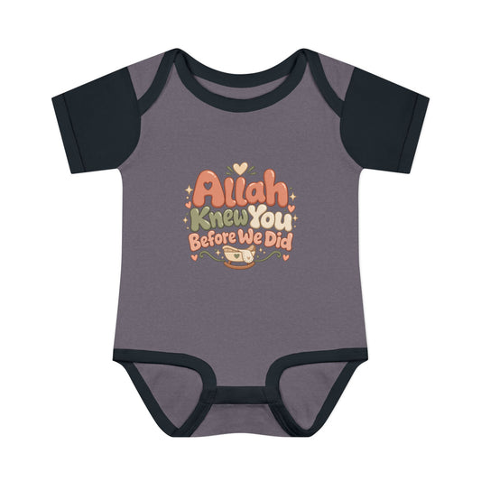Infant Bodysuit – "Allah Knew You Before We Did" Muslim Baby Onesie