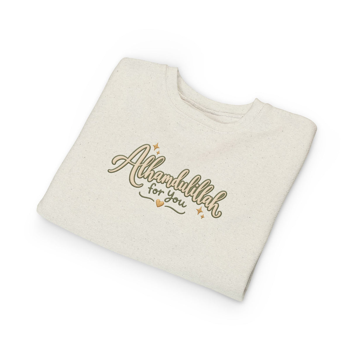 Toddler Sweatshirt — “Alhamdulillah for You” Cute Islamic Prayer Crewneck