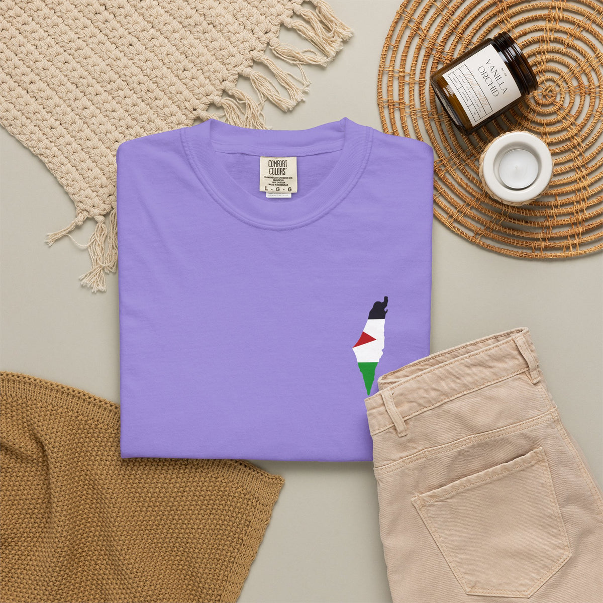 Palestine Map T-Shirt — Minimal Solidarity Tee