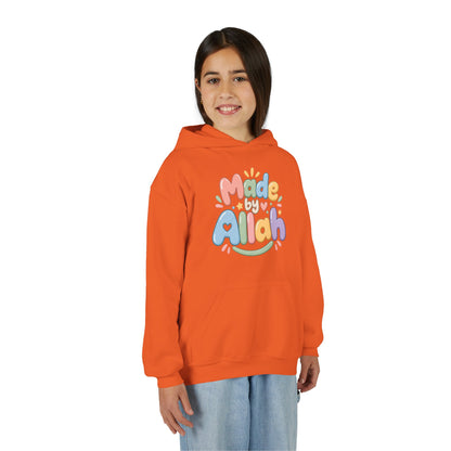 Youth Hoodie — "Made by Allah" Pastel Kids Islamic Pullover