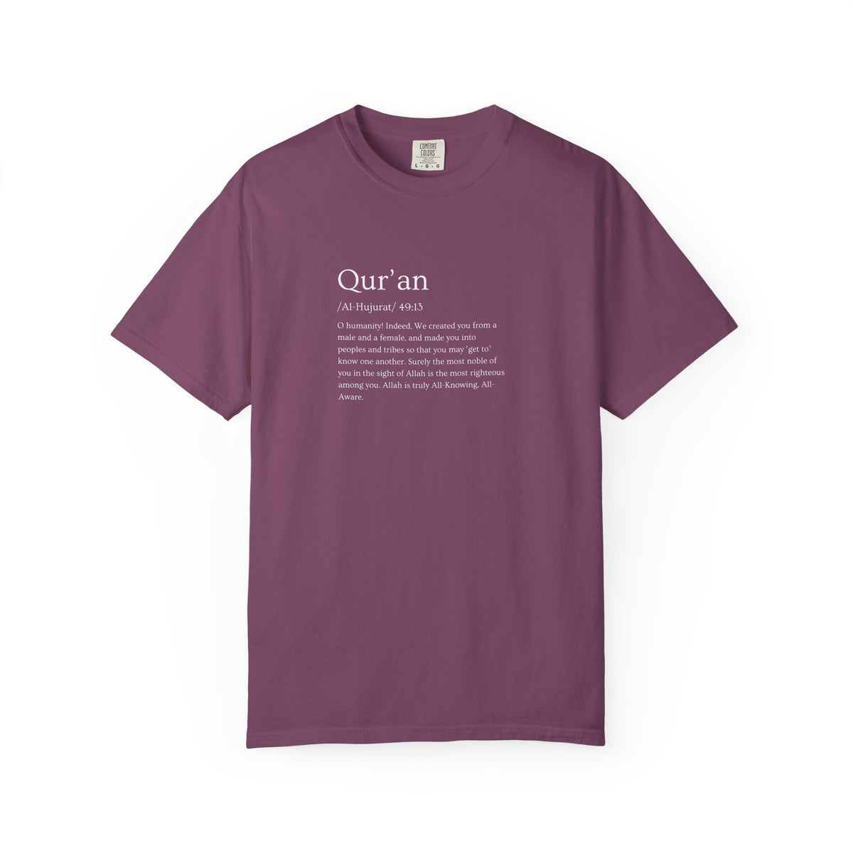 Qur'an Verse Graphic T-Shirt — Islamic Faith Typography Tee