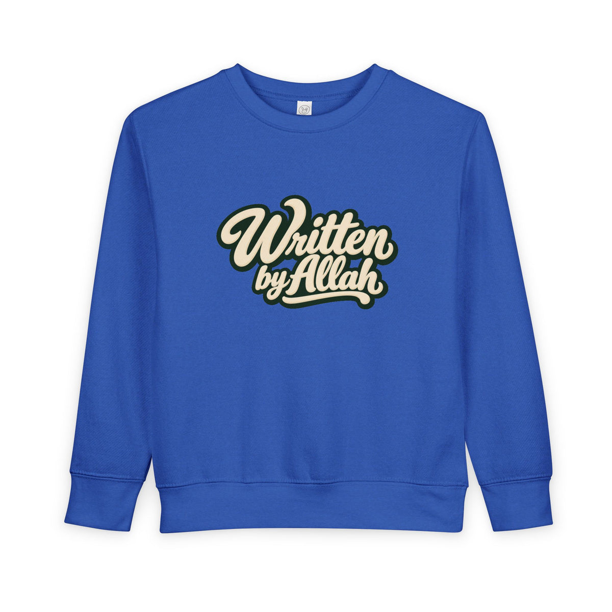 Toddler Sweatshirt - "Written by Allah" Cute Islamic Kids Crewneck, Nursery Gift for Muslim Toddlers