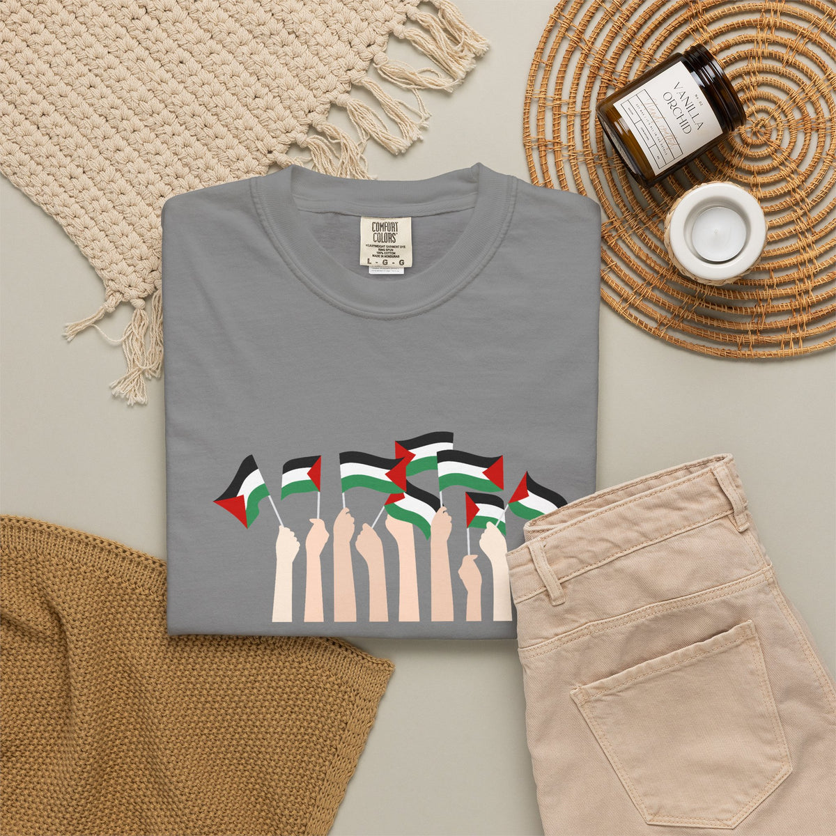 Palestine Flags T-Shirt — Minimal Graphic Tee