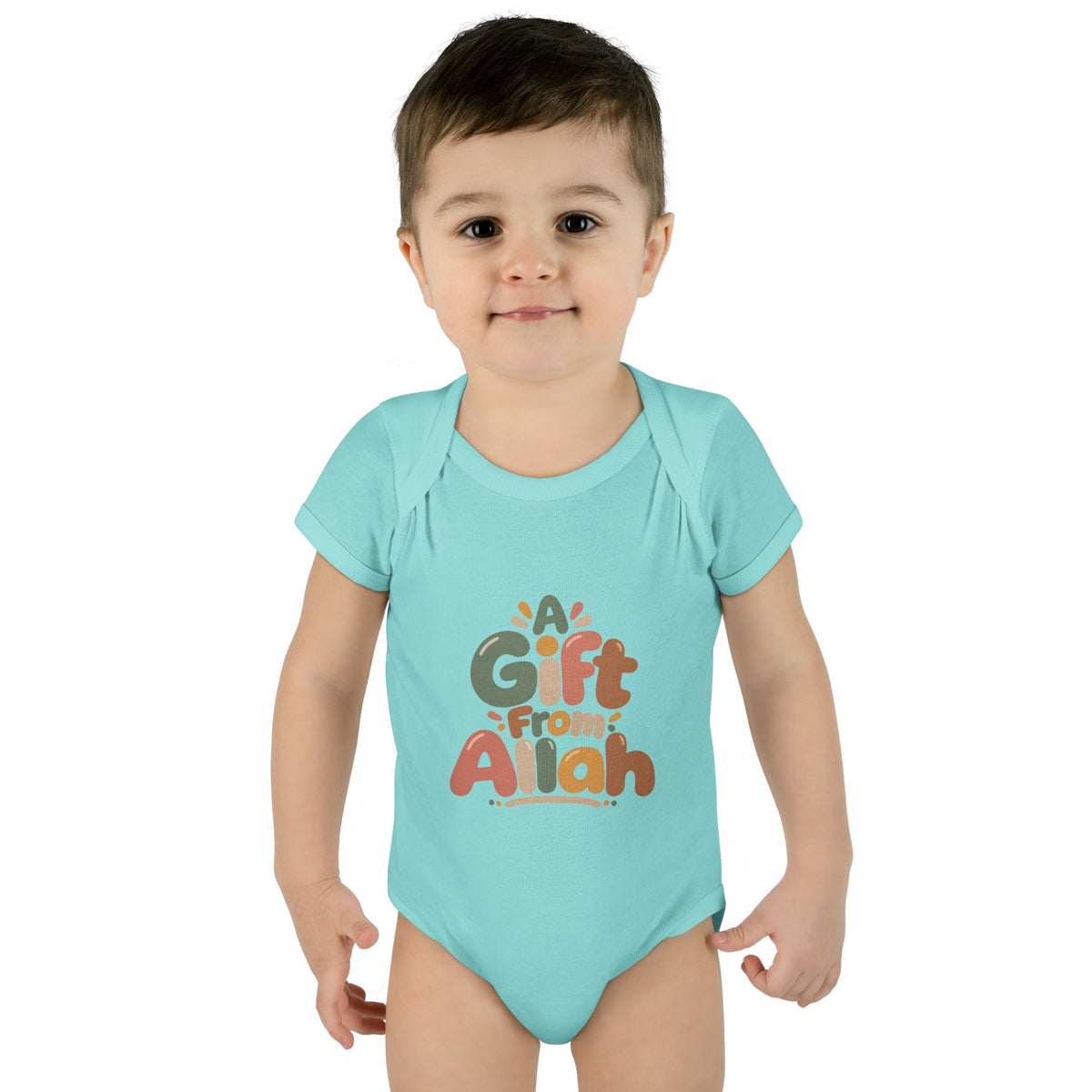 Infant Bodysuit — "A Gift From Allah" Baby Onesie, Islamic Newborn Gift