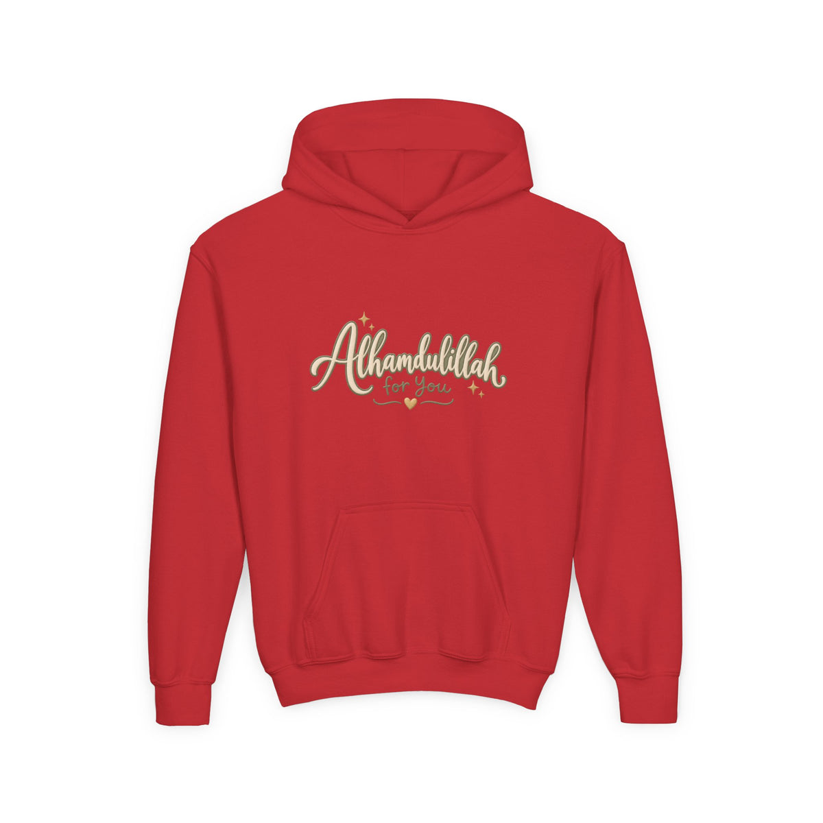 Youth Hoodie – “Alhamdulillah for You” Script Design (Islamic Gratitude Gift)