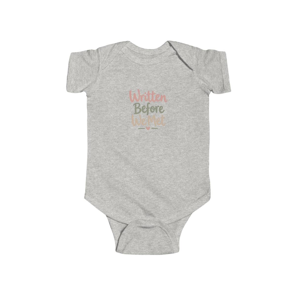 Infant Bodysuit - "Written Before We Met" Script Baby Onesie, Soft Newborn Gift
