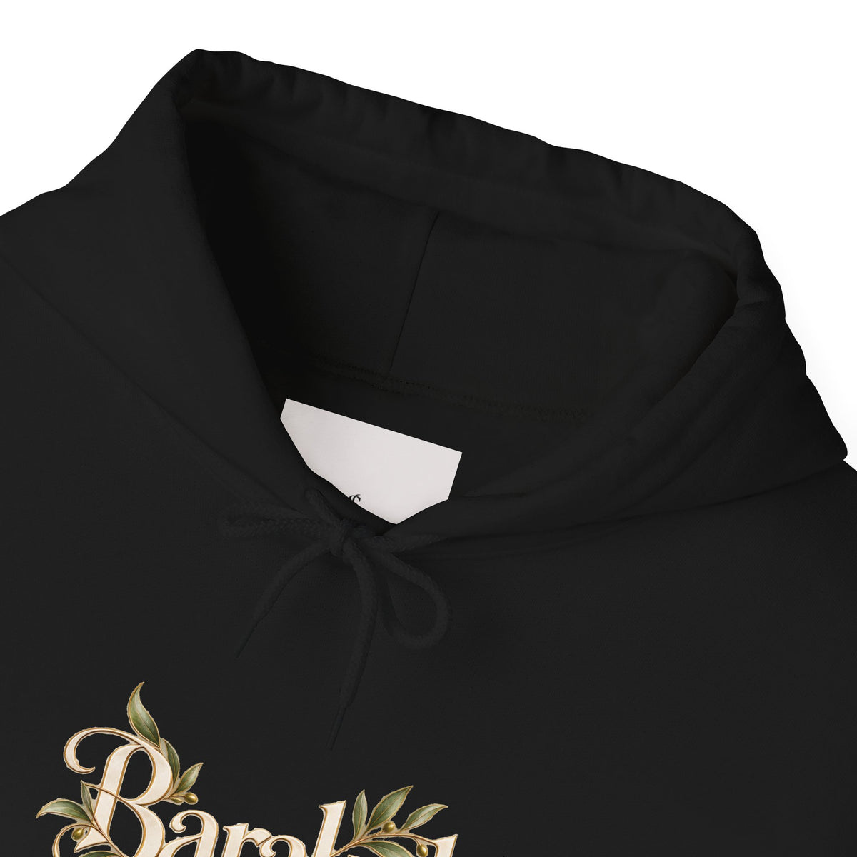 Floral Beach Hoodie — Vintage Script 'Beach' Graphic Pullover