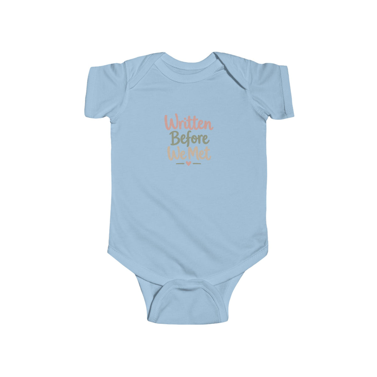 Infant Bodysuit - "Written Before We Met" Script Baby Onesie, Soft Newborn Gift