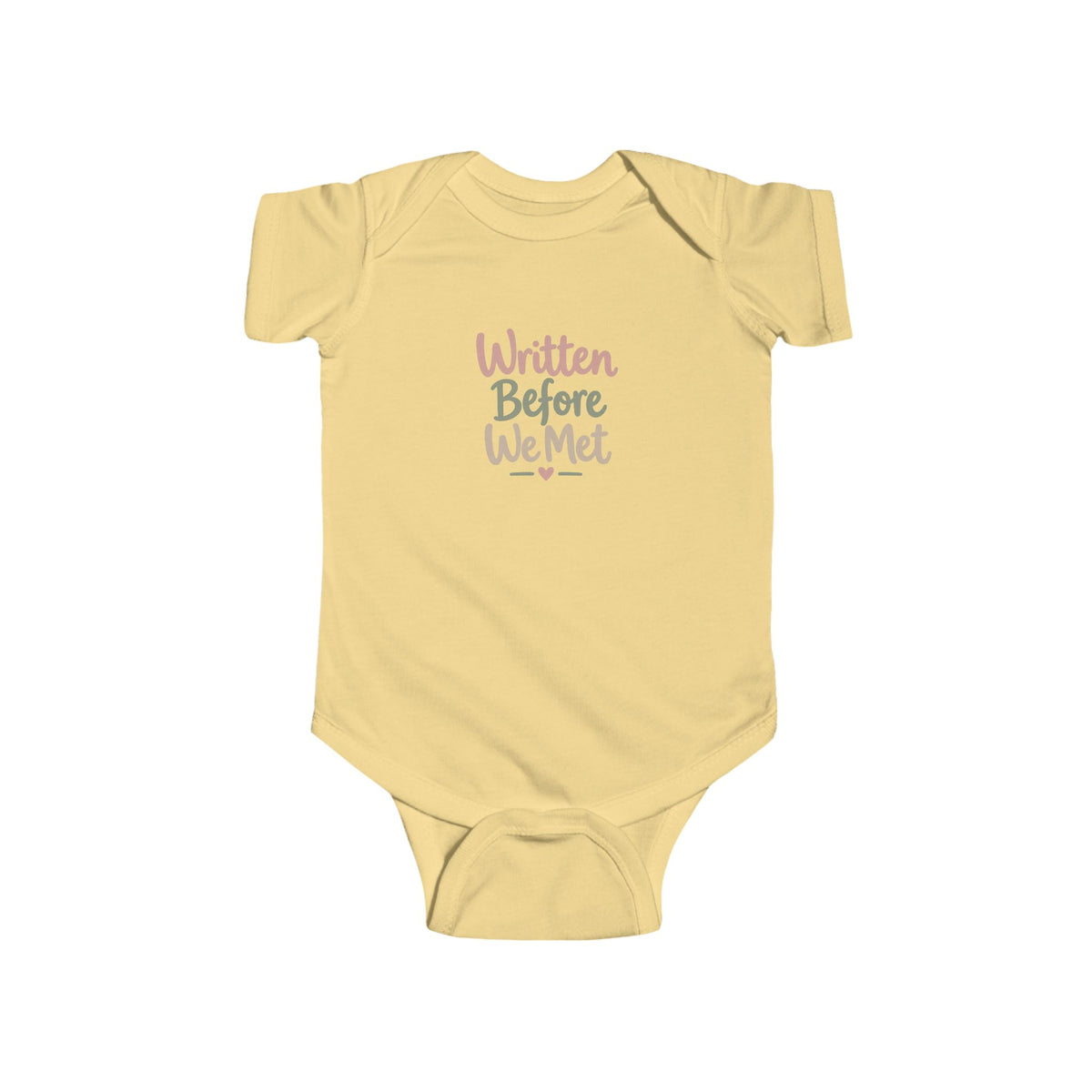 Infant Bodysuit - "Written Before We Met" Script Baby Onesie, Soft Newborn Gift