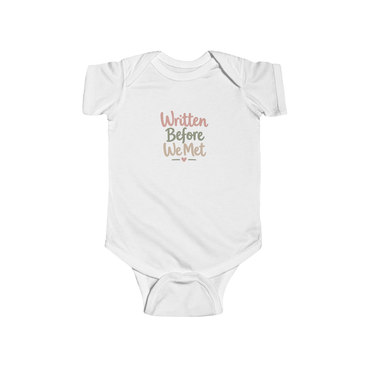 Infant Bodysuit - "Written Before We Met" Script Baby Onesie, Soft Newborn Gift
