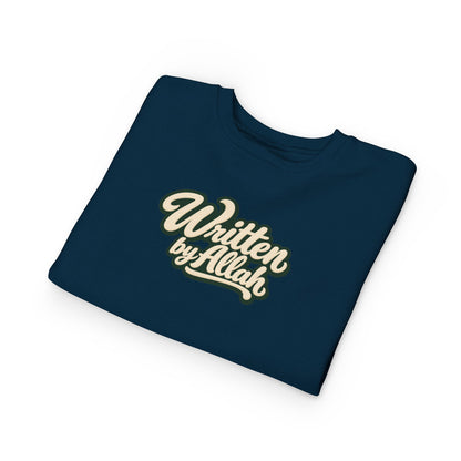 Toddler Sweatshirt - "Written by Allah" Cute Islamic Kids Crewneck, Nursery Gift for Muslim Toddlers