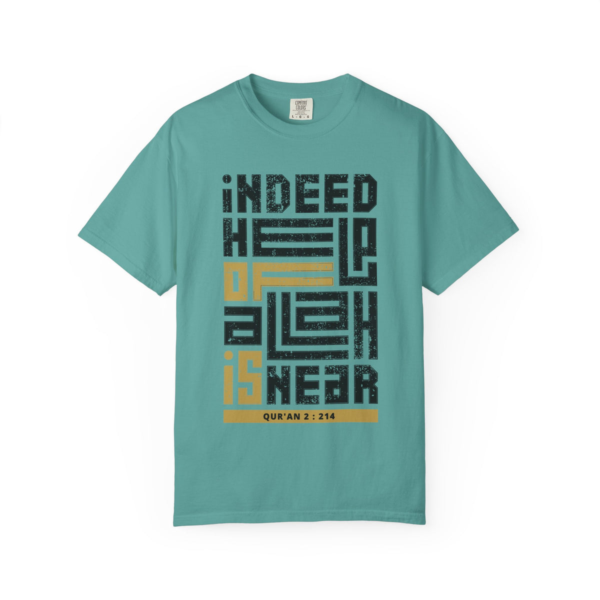 Indeed Help Of Allah Is Near T-Shirt — Qur'an 2:214 Islamic Calligraphy Tee