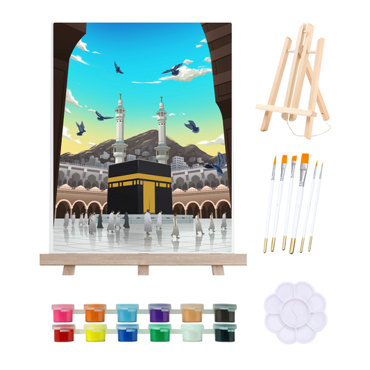 Ka'abah (Masjid Al-Haram) Paint by Numbers Kit | Islamic paint by numbers | Islamic Painting | Islamic diy art |