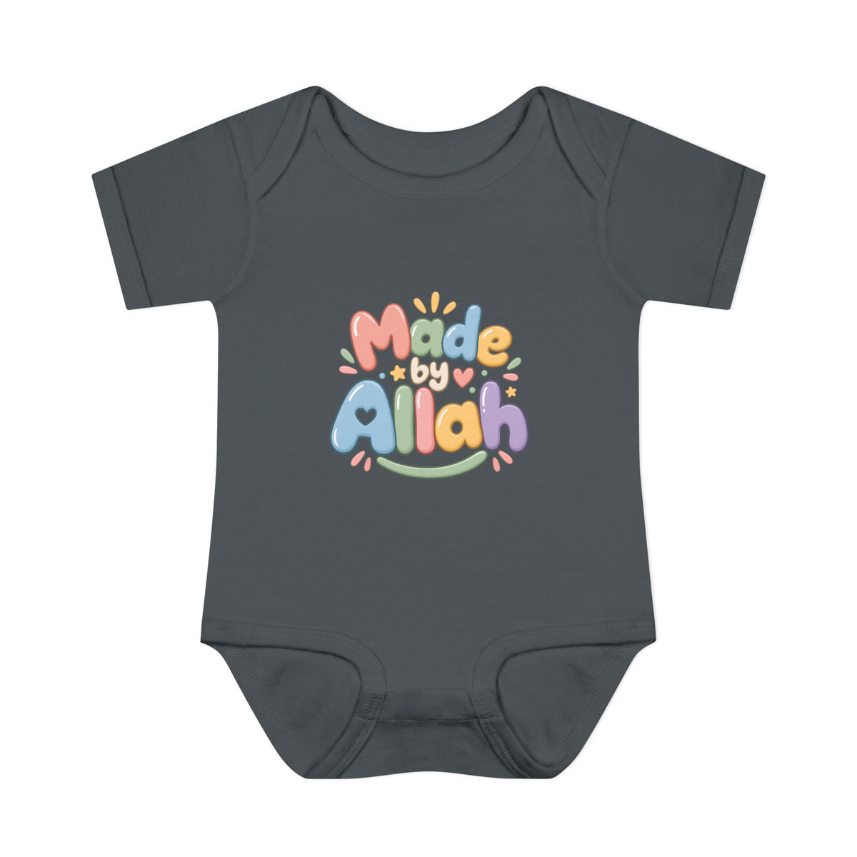 Made by Allah Baby Bodysuit — Pastel Islamic Newborn Onesie