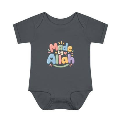 Made by Allah Baby Bodysuit — Pastel Islamic Newborn Onesie