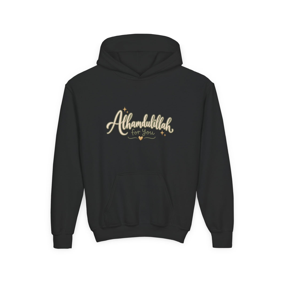 Youth Hoodie – “Alhamdulillah for You” Script Design (Islamic Gratitude Gift)