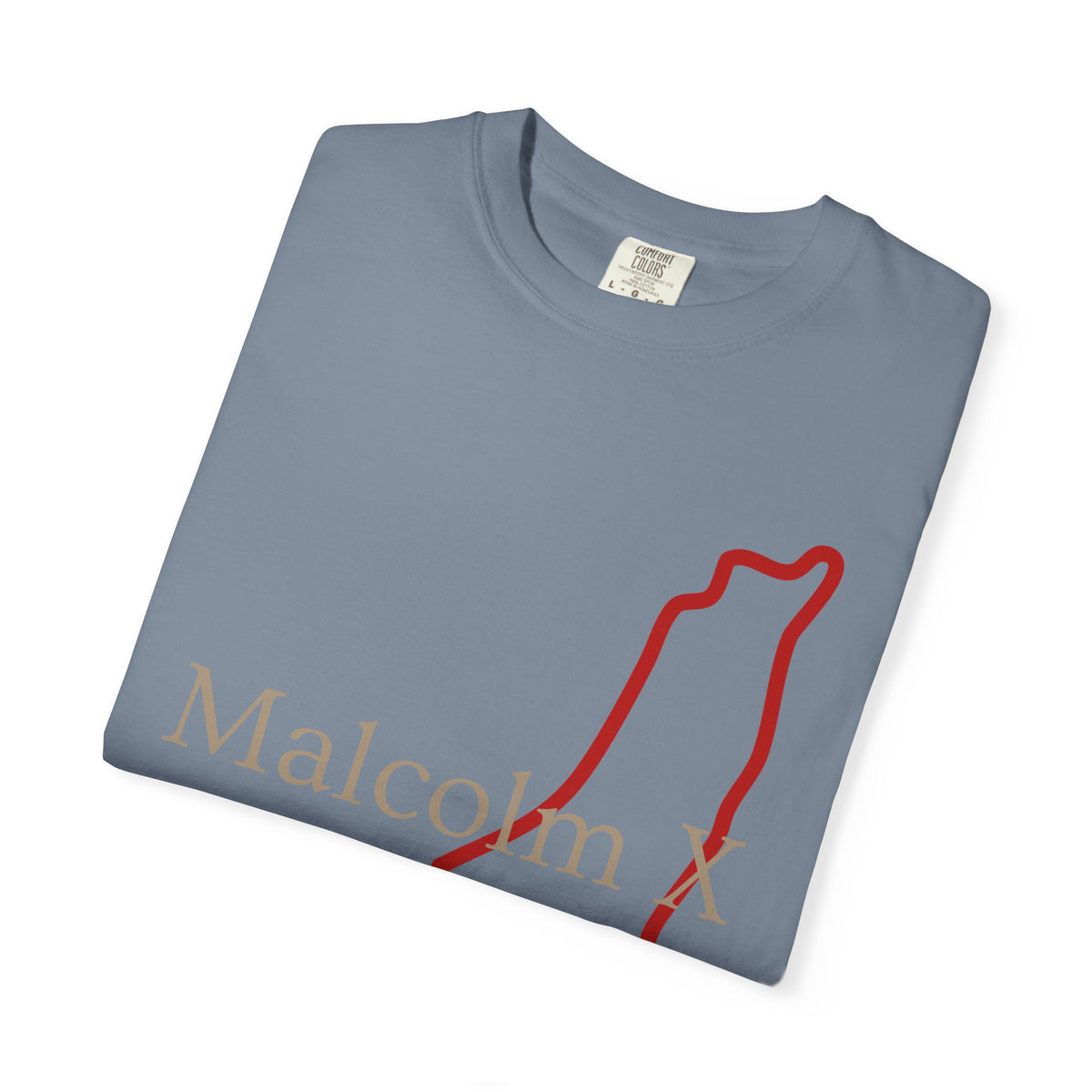 Malcolm X Palestine Quote Outline T-Shirt — Minimalist Palestine Solidarity Tee