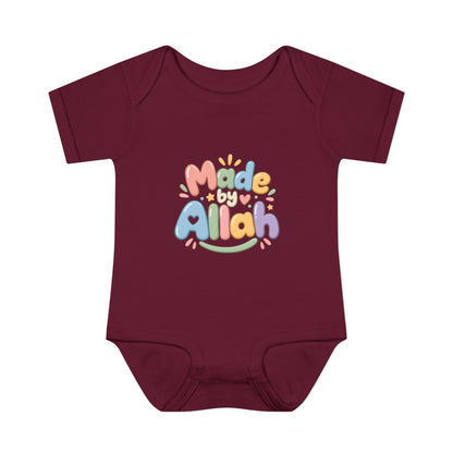 Made by Allah Baby Bodysuit — Pastel Islamic Newborn Onesie