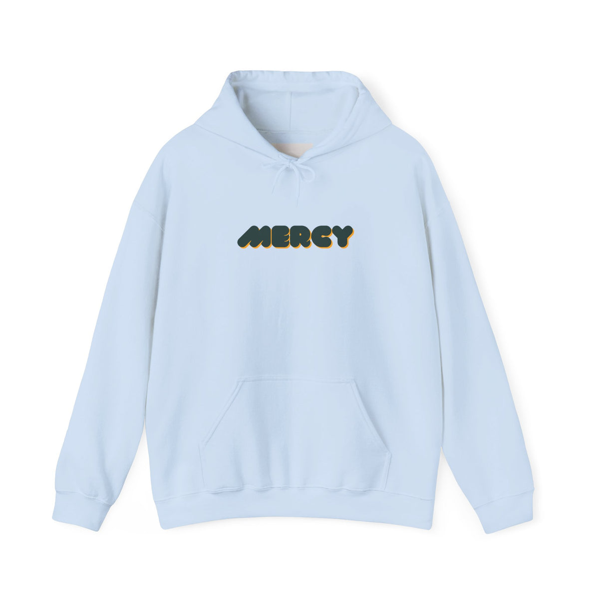 Mercy Retro Bubble Hoodie — Vintage-Inspired Mercy Graphic Sweatshirt