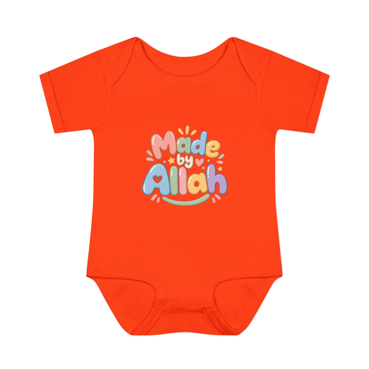 Made by Allah Baby Bodysuit — Pastel Islamic Newborn Onesie