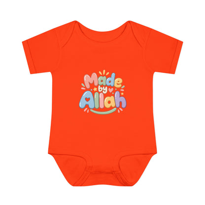 Made by Allah Baby Bodysuit — Pastel Islamic Newborn Onesie