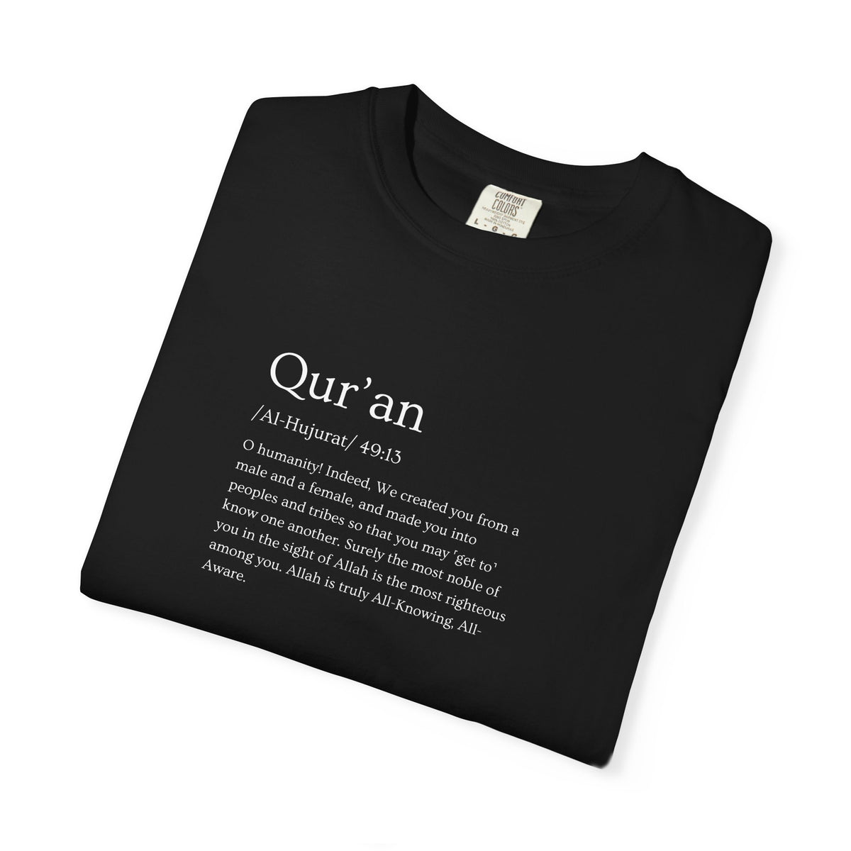 Qur'an Verse Graphic T-Shirt — Islamic Faith Typography Tee