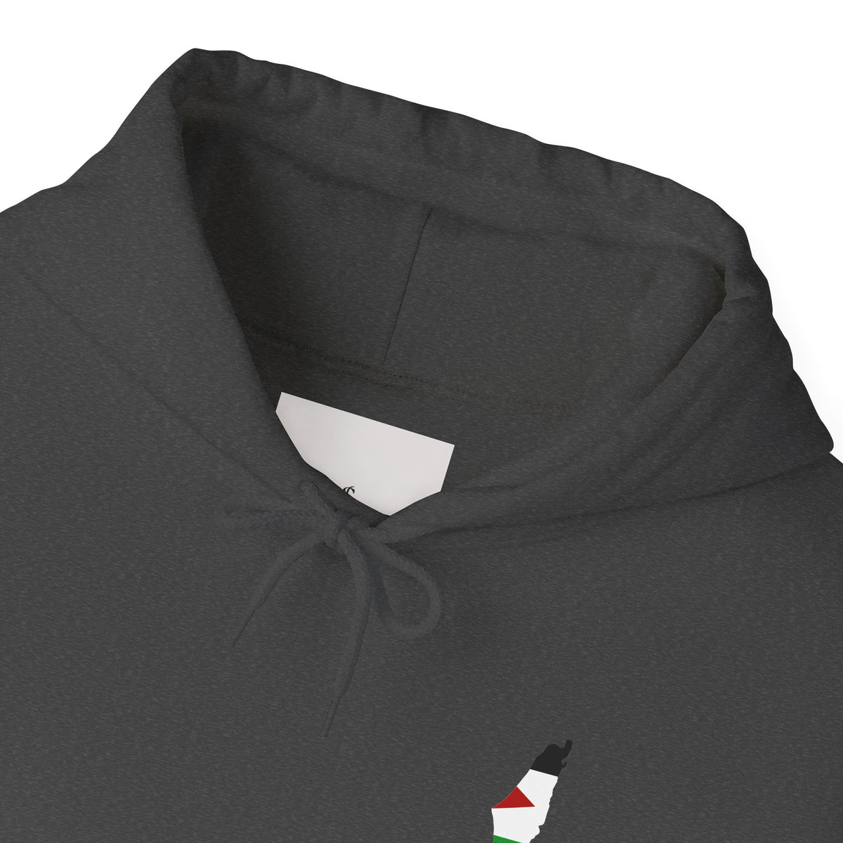 Minimalist Palestinian Flag Hoodie – Small Chest Emblem