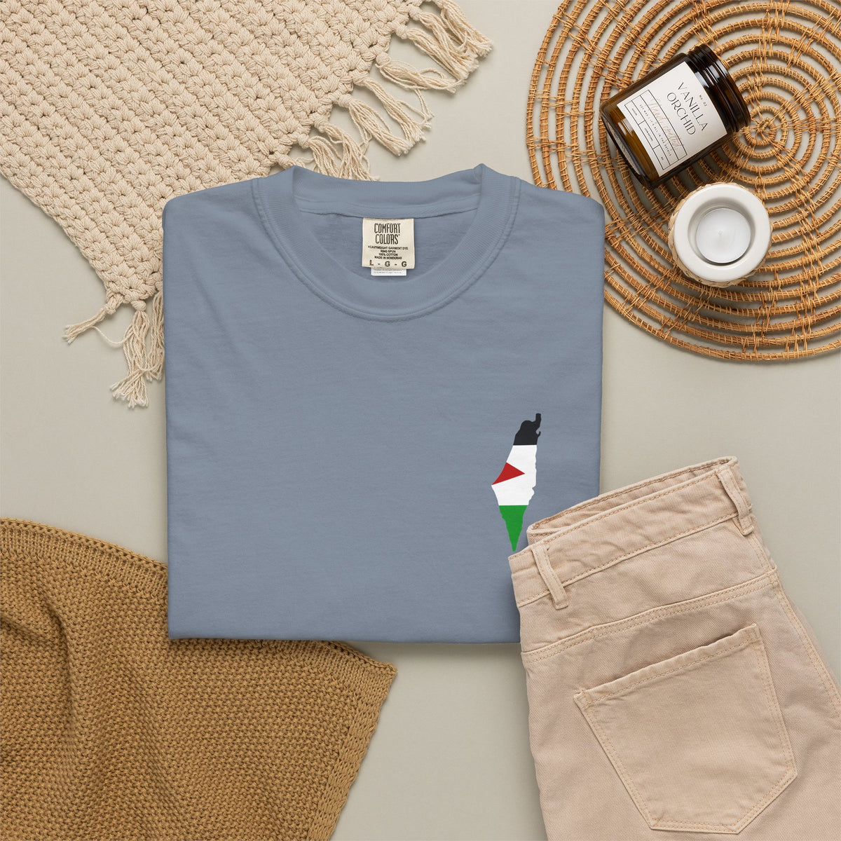 Palestine Map T-Shirt — Minimal Solidarity Tee