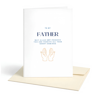 To My Father Islamic Du’a Greeting Card