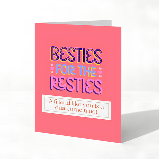 Bestie for the Restie Islamic Friendship Greeting Card
